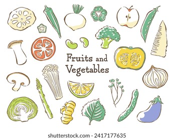 simple line illustration of vegetables