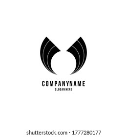 simple line illustration wings design vector