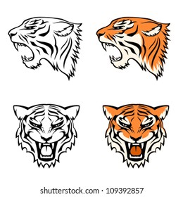 Tiger Head Profile Images Stock Photos Vectors Shutterstock