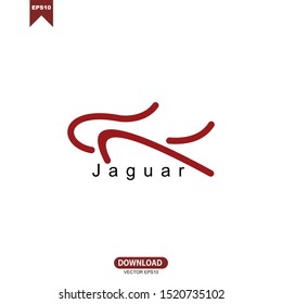Simple line Jaguar concept logo vector template design