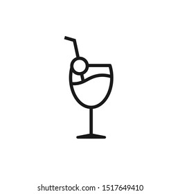 Simple line juice icon design vector