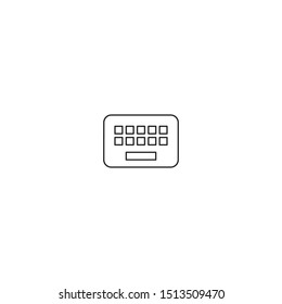 simple line keyboard logo icon design