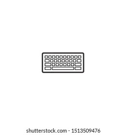 simple line keyboard logo icon design