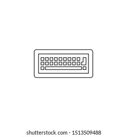 simple line keyboard logo icon design