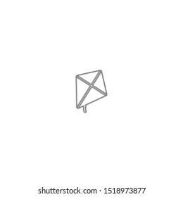 simple line kite logo icon design