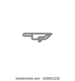 simple line knife logo icon design