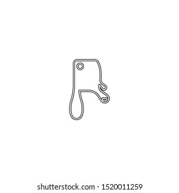 simple line knife logo icon design