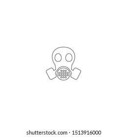 simple line lab mask logo icon design