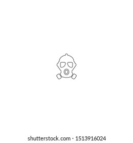 simple line lab mask logo icon design