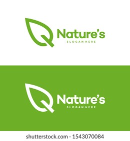 Simple Line Leaf Nature logo designs, Nature Leaf logo designs concept vector, Agriculture logo template, symbol, icon