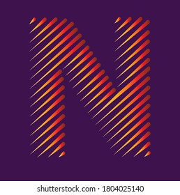logotipo de letra simple con reflectores