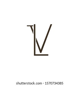 Simple Line  Letter V, L, VL, LV logo icon. Creative vector logo icon design  concept  for business or company identity.