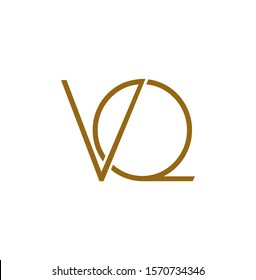 Simple Line  Letter V, Q, VQ, QV logo icon. Creative vector logo icon design  concept  for business or company identity.