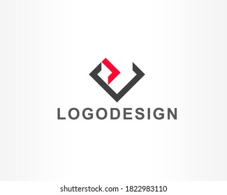 Simple line logo design template