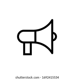 Simple Line Megaphone Icon Design Vector