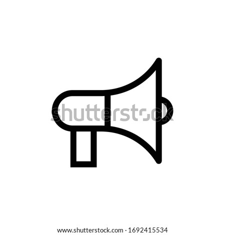 Simple line megaphone icon design vector