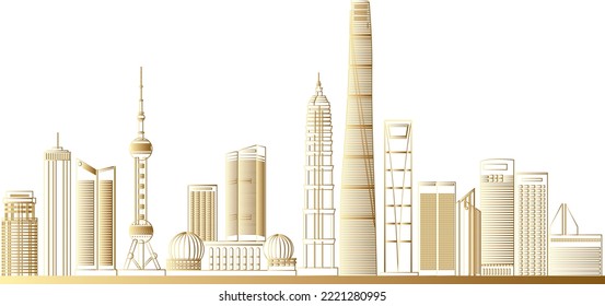 Simple line modern architecture vector illustration(5)