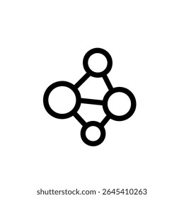 Simple Line Molecule Diagram Structure Science Chemistry Element Icon