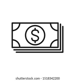 Simple line money icon design vector template