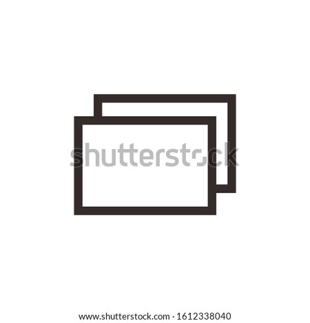 Simple line multiple window page icon design vector