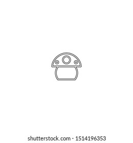 simple line mushroom logo icon design