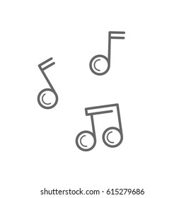 Simple Line Music Note Icon Or Song Icon