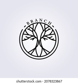 einfaches Logo der Eiche, Salatsymbol der Pflanze, Vektorgrafik-Kunstdesign