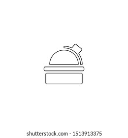 simple line observatory logo icon design