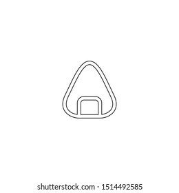 simple line onigiri logo icon design