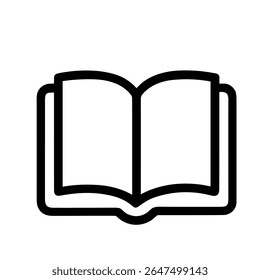 Icono de signo de aprendizaje de lectura de Educación de libro abierto de línea simple