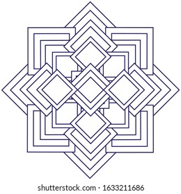 simple line ornament line with white background