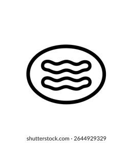 Simple Line Oval Water Icon Element Graphic Shape Design
