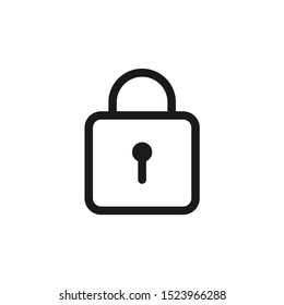 Simple line padlock security icon design vector