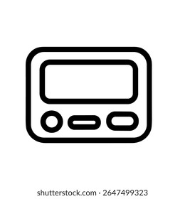 Simples linha Pager dispositivo eletrônico Gadget comunicação tecnologia de bipe