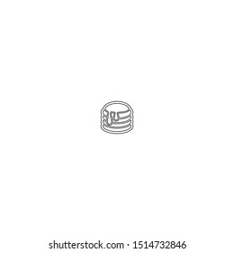simple line pancake logo icon design