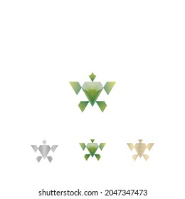 Simple Line Pattern Art Turtle Logo Template