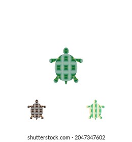 Simple Line Pattern Art Turtle Logo Template