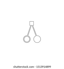 simple line pendulum logo icon design