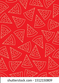 Simple Line Pepperoni Pizza Background