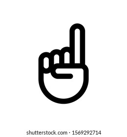 Simple line pointing up emoticon design vector