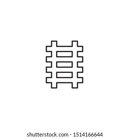 simple line railroad logo icon design