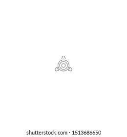 simple line reactor logo icon design