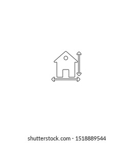 simple line real estate logo icon design