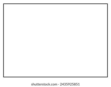 Simple Line Rectangle and or Rectangle Shape, can use for Simple Framework, Text, Quote, Copy Space or for Graphic Design Element. Vector Illustration