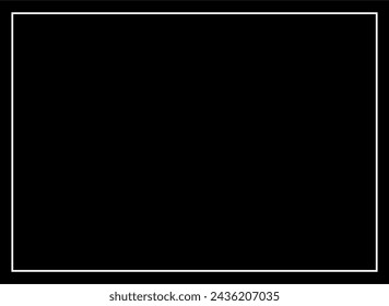 Simple Line Rectangle and or Rectangle Shape, can use for Simple Framework, Text, Quote, Copy Space or for Graphic Design Element. Vector Illustration