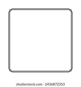 Simple Line Rectangle and or Rectangle Shape, can use for Simple Framework, Text, Quote, Copy Space or for Graphic Design Element. Vector Illustration