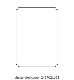 Simple Line Rectangle and or Rectangle Shape, can use for Simple Framework, Text, Quote, Copy Space or for Graphic Design Element. Vector Illustration