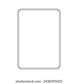 Simple Line Rectangle and or Rectangle Shape, can use for Simple Framework, Text, Quote, Copy Space or for Graphic Design Element. Vector Illustration