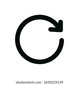 Simple Line Refresh Circle Arrow Loop Rotate Recycle Symbol Icon
