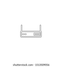simple line router logo icon design